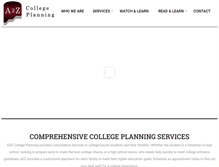 Tablet Screenshot of a2zcollegeplanning.com